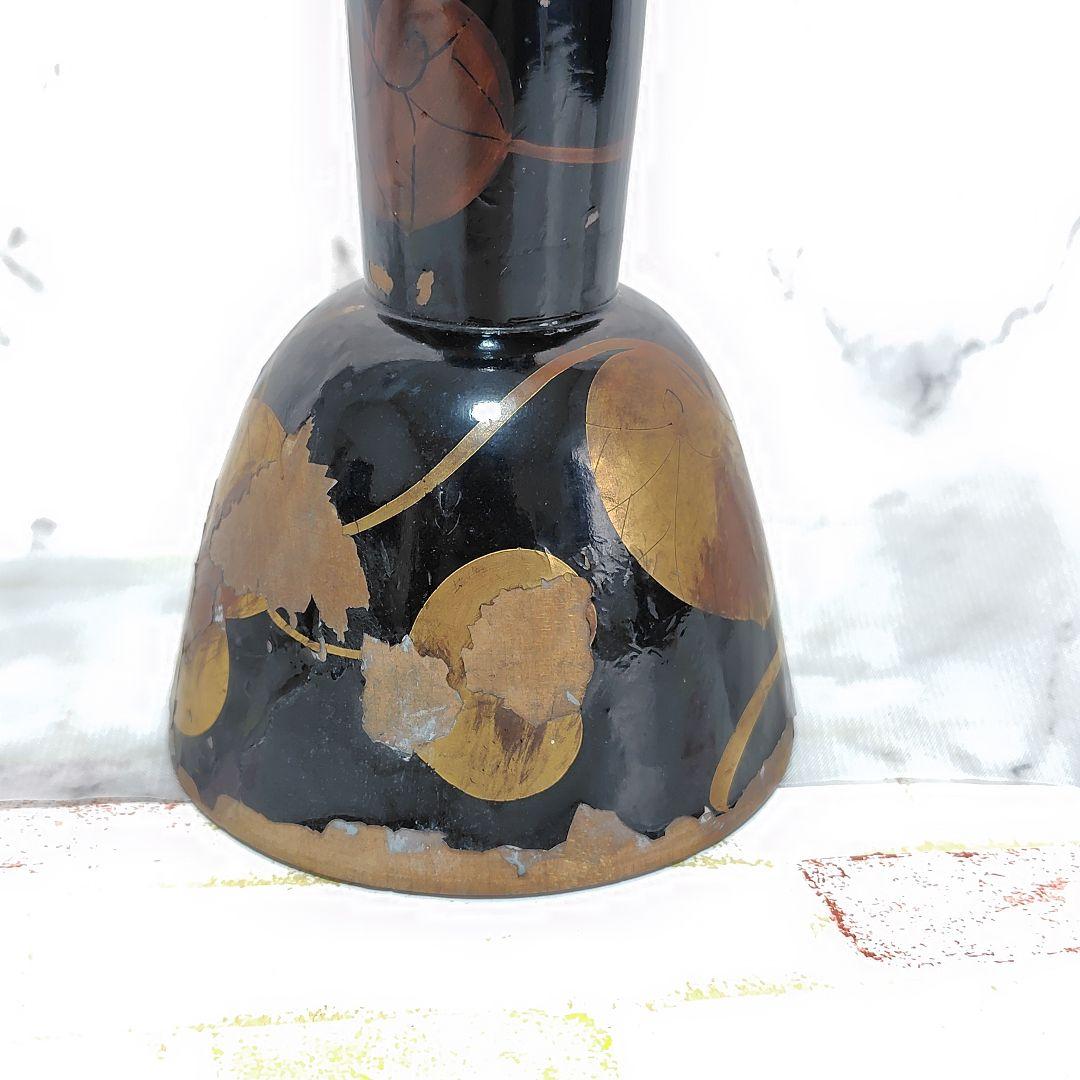 小鼓　鼓　鼓胴　つづみ　和楽器　蒔絵　金箔貼り　漆塗り