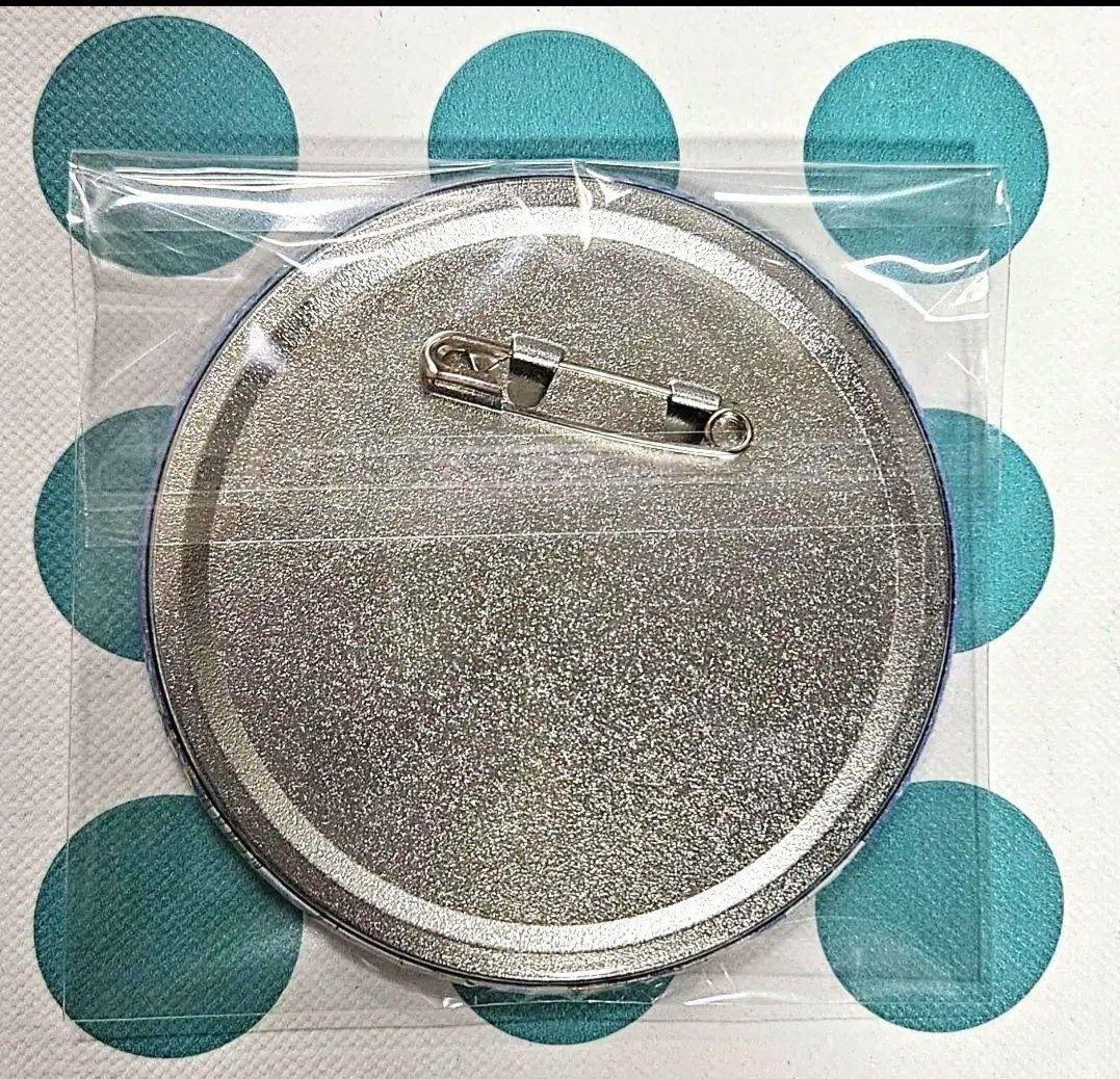 【新品】初音ミク 39Culture KAITO 大き目メタリック缶バッジ