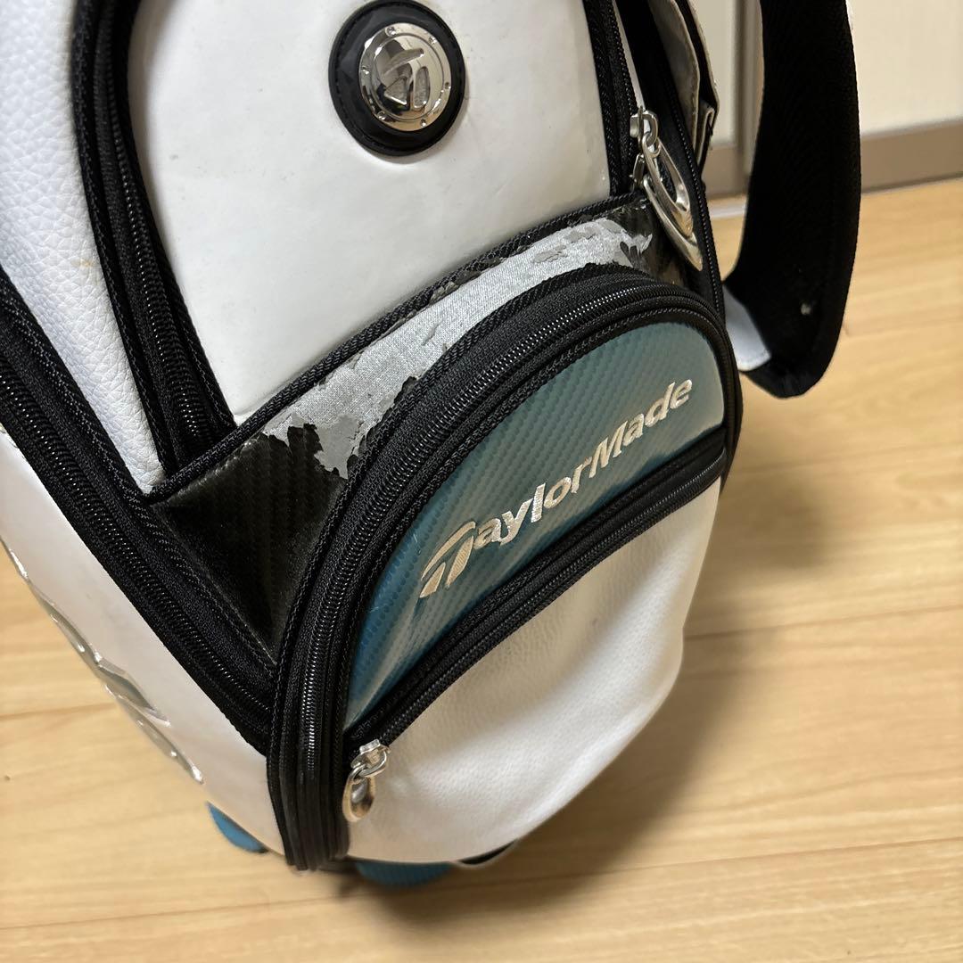 TaylorMade キャディバッグ ブラック×ホワイト×ブルー
