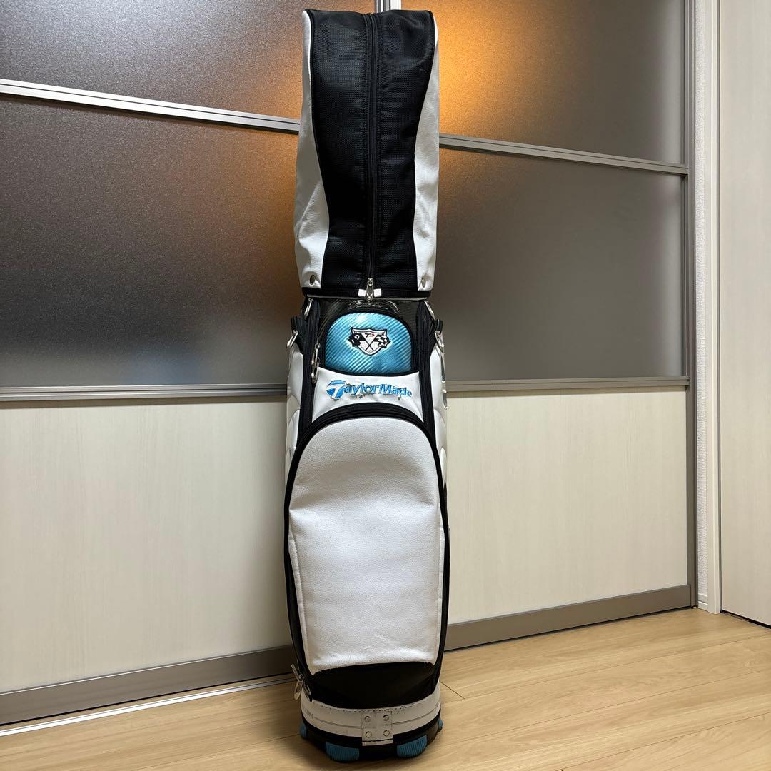 TaylorMade キャディバッグ ブラック×ホワイト×ブルー