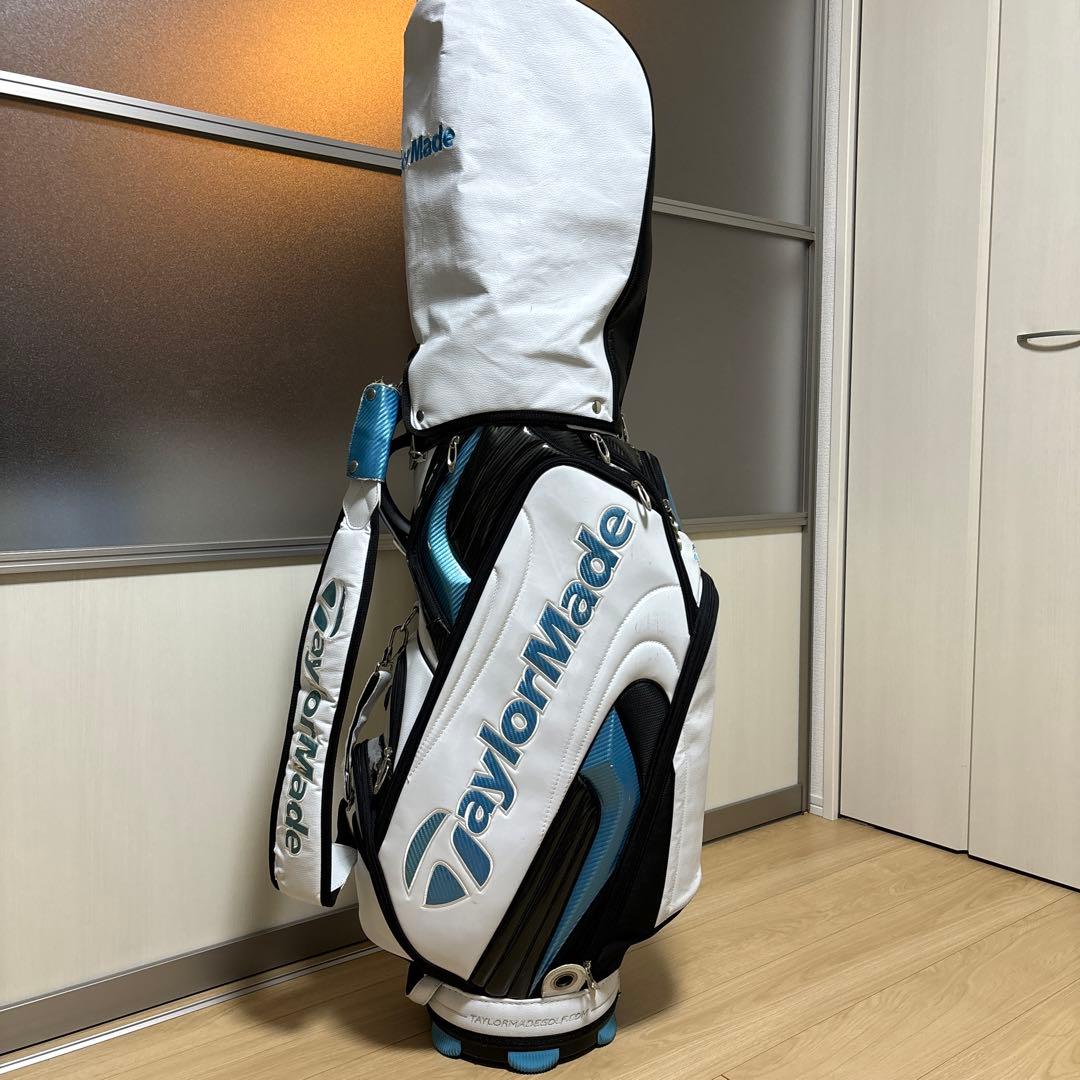 TaylorMade キャディバッグ ブラック×ホワイト×ブルー