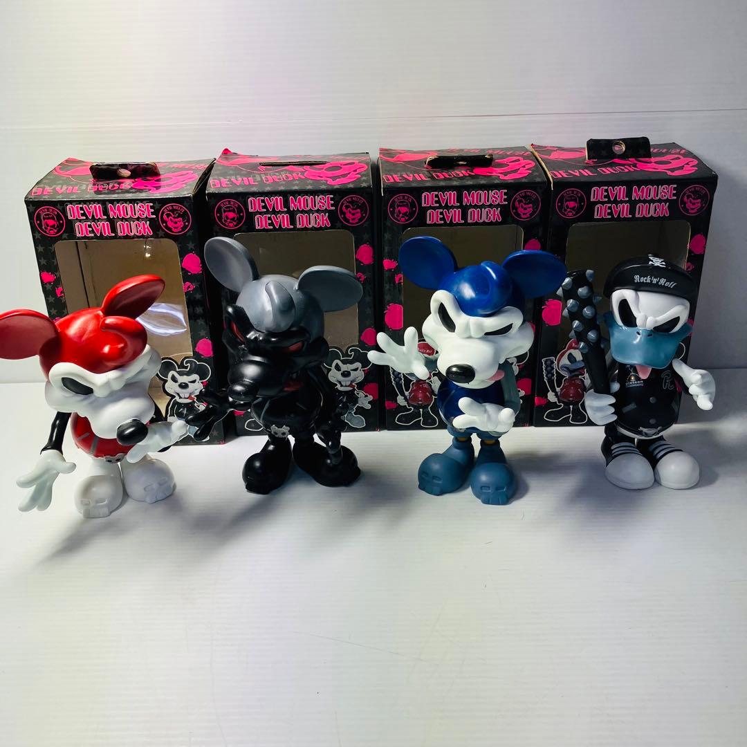 激レア 箱付き デビルマウス＆デビルダック ソフビフィギュア 4種セット
