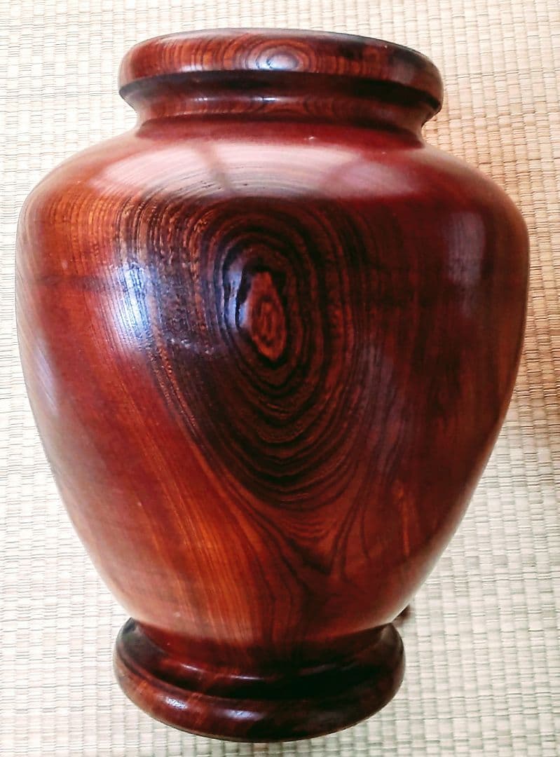 「大切に保管していました。」本けやき欅 1本物彫り／ 自伐自作part６／壺