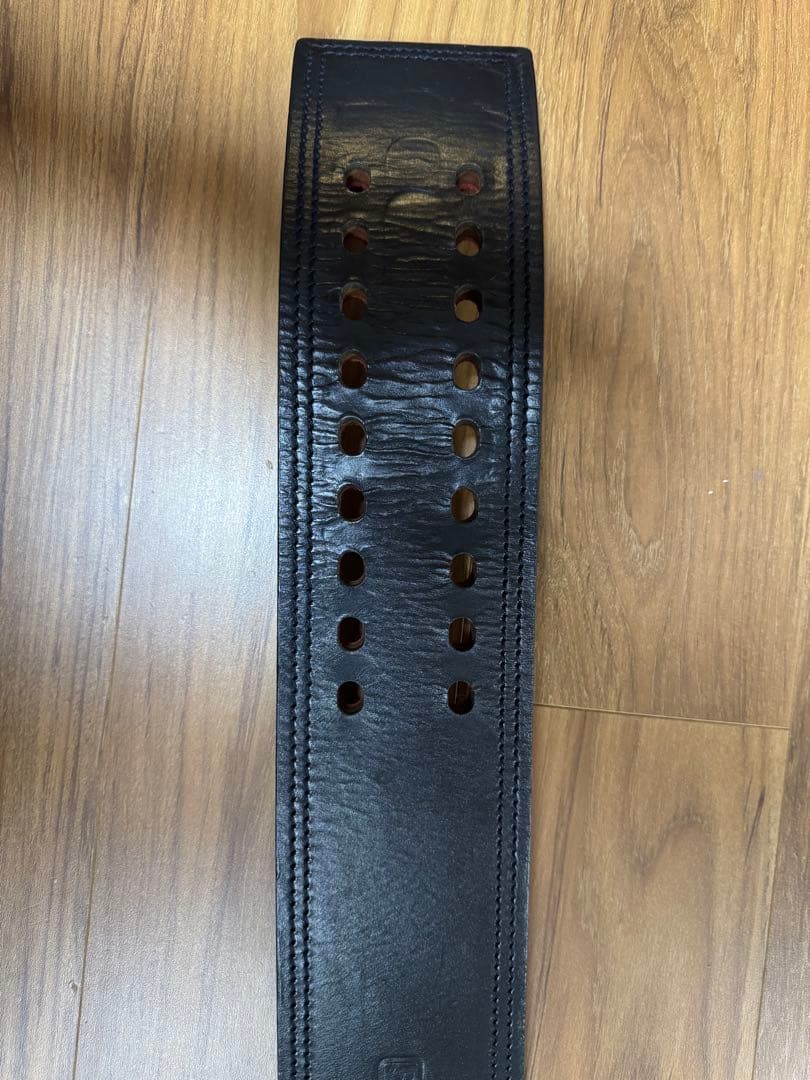 SBD パワーベルト13mm ブラック/レッド　Mサイズ