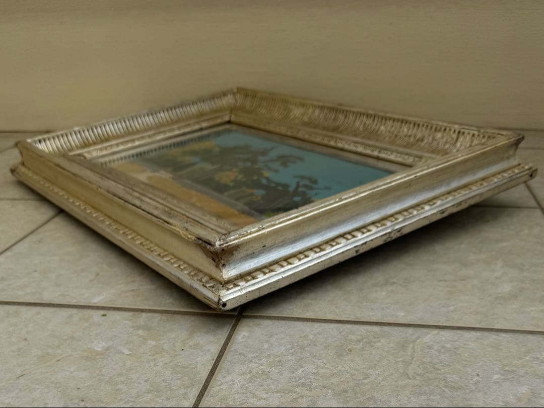 高岡徳太郎　銘　1939年　油彩　油絵　森林　風景　額装