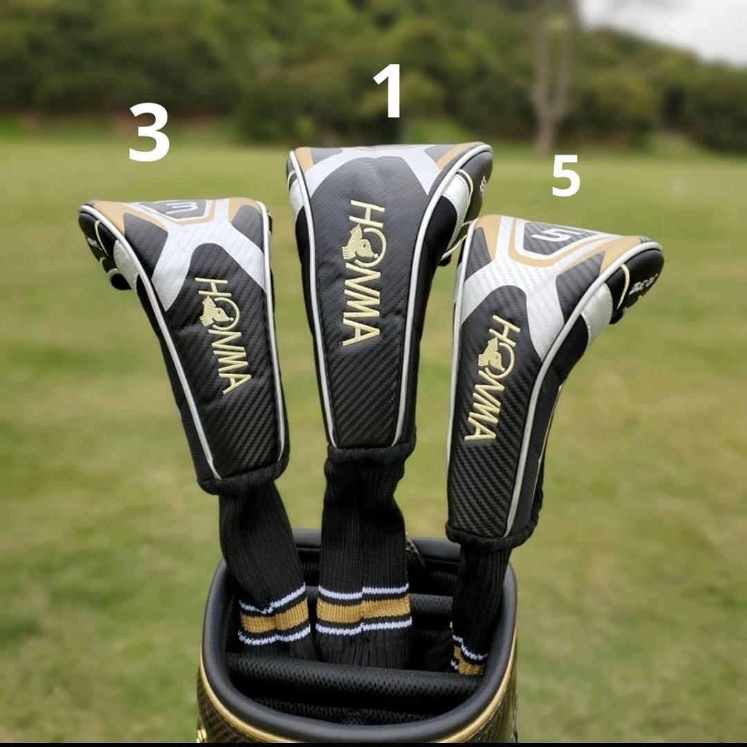 ホンマ ゴルフクラブヘッド 3本セット ブラック/ゴールド