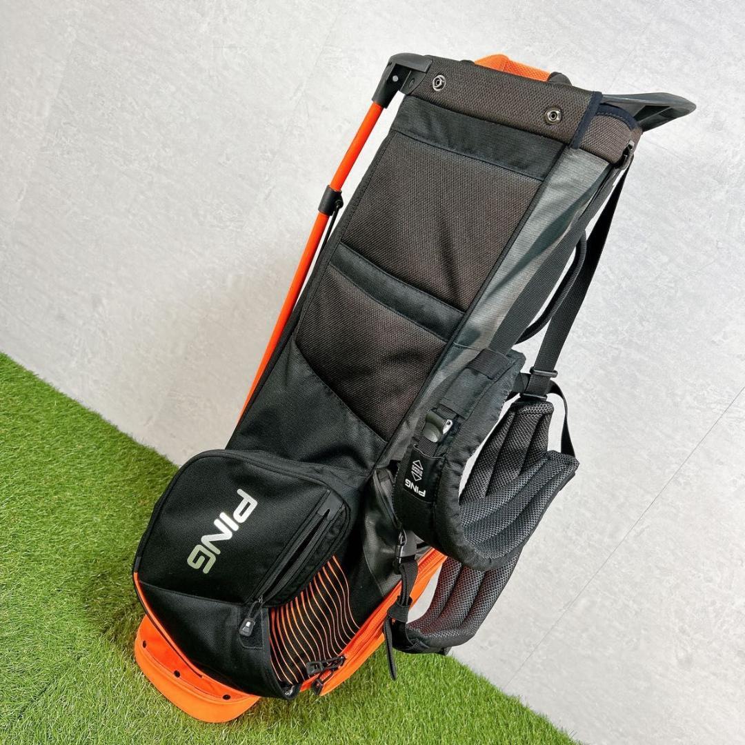 PING 4SERIES ピン キャディバッグ スタンド式 ブラック オレンジ