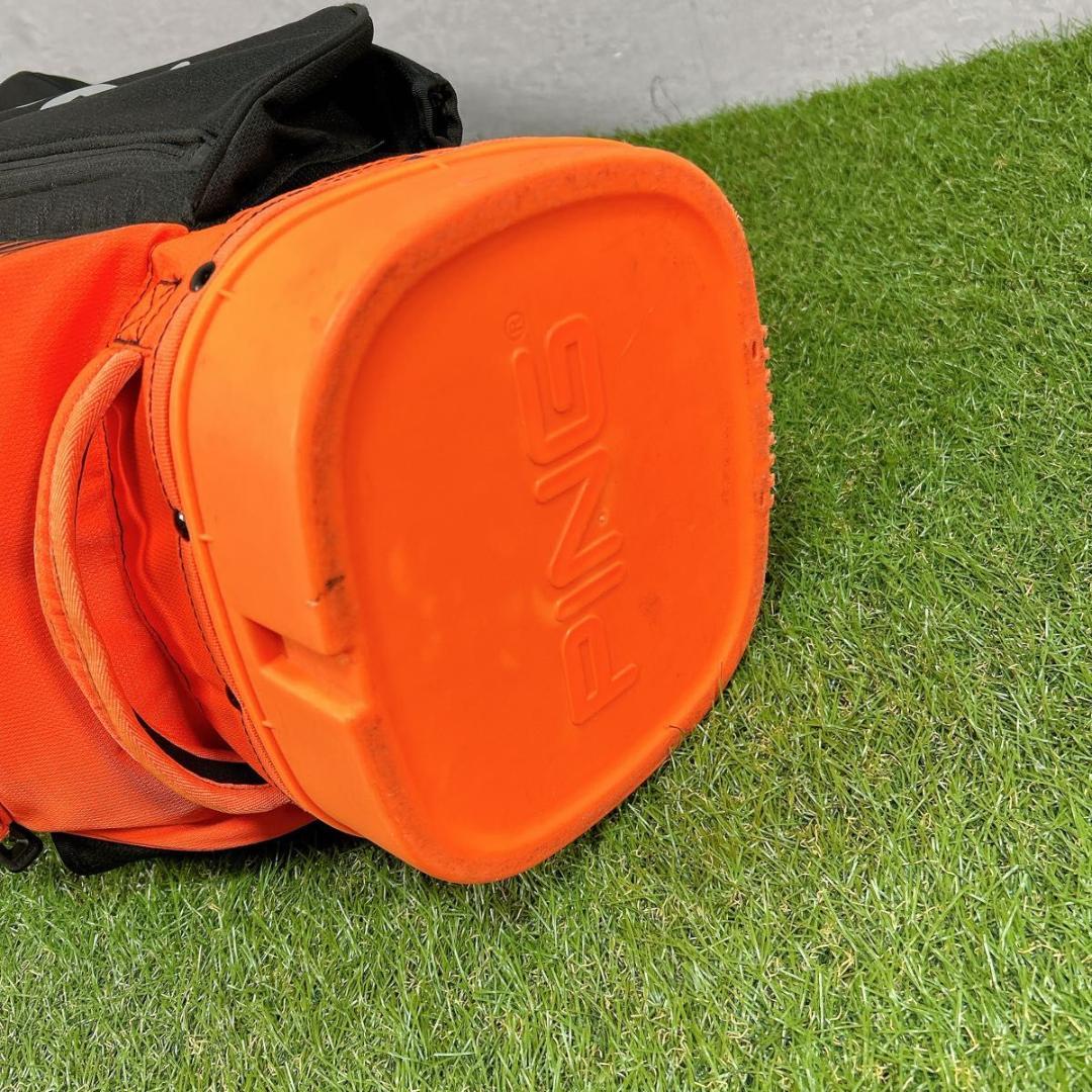 PING 4SERIES ピン キャディバッグ スタンド式 ブラック オレンジ