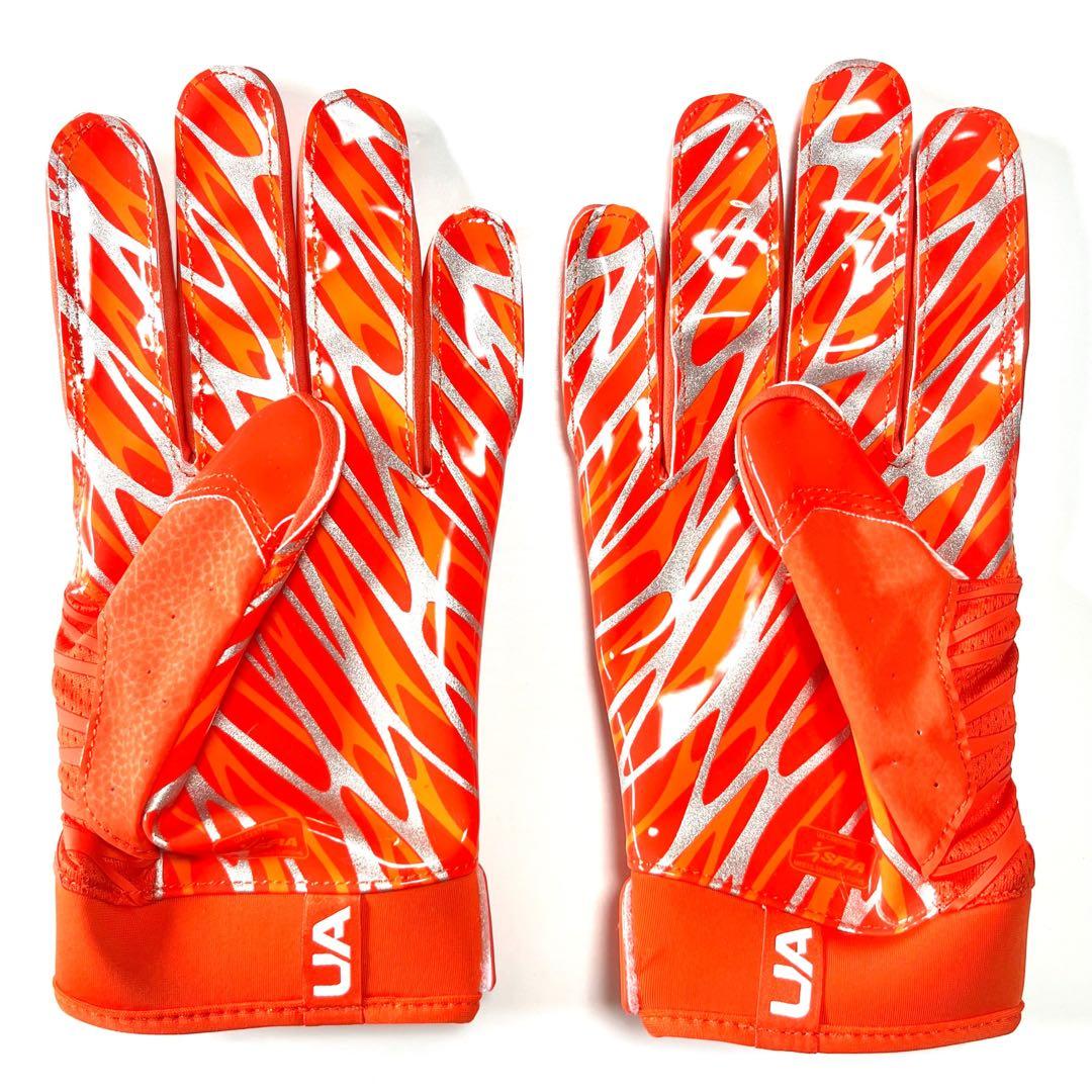 アメフト アンダーアーマー  グローブ SPOTLIGHT オレンジ【新品】