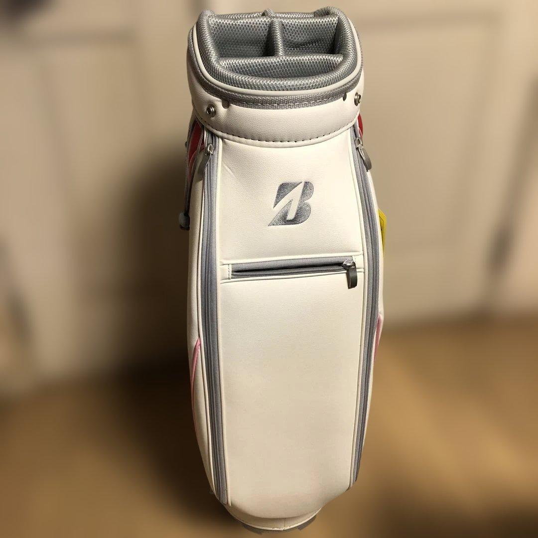 ブリヂストン ゴルフキャディバッグ BG-100L ホワイト/レッド