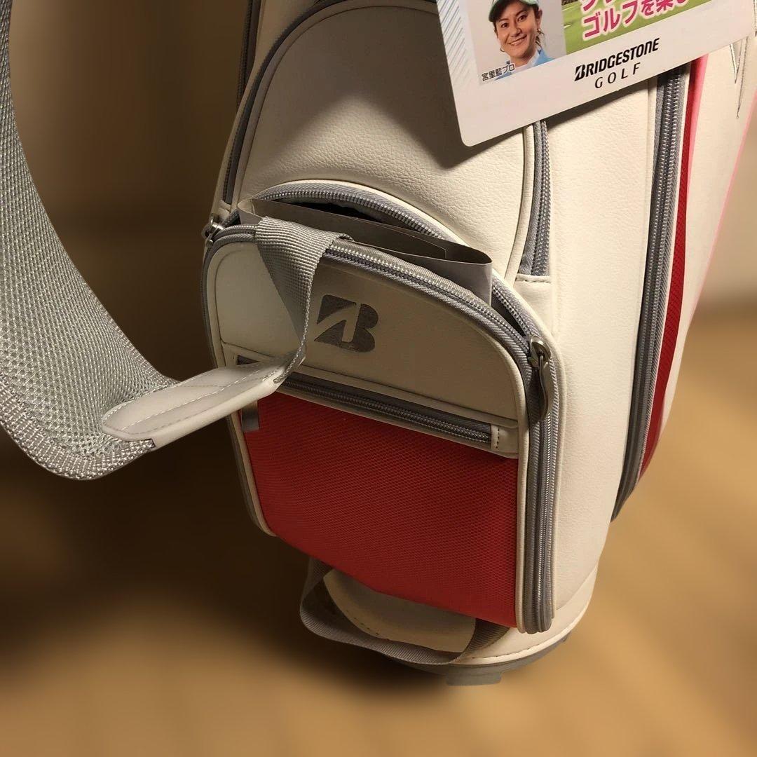 ブリヂストン ゴルフキャディバッグ BG-100L ホワイト/レッド