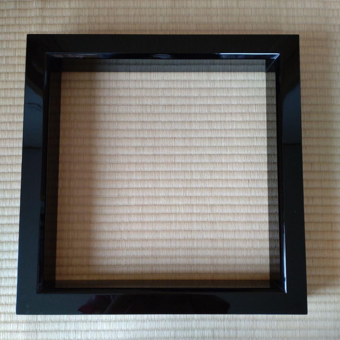 炉縁　真塗　木製漆　黒　紙箱
