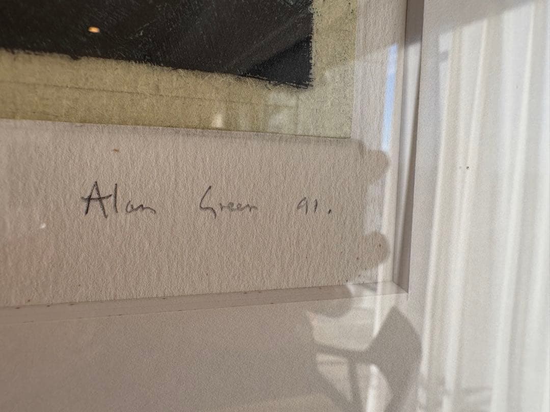 版画　アラン・グリーン　額付き