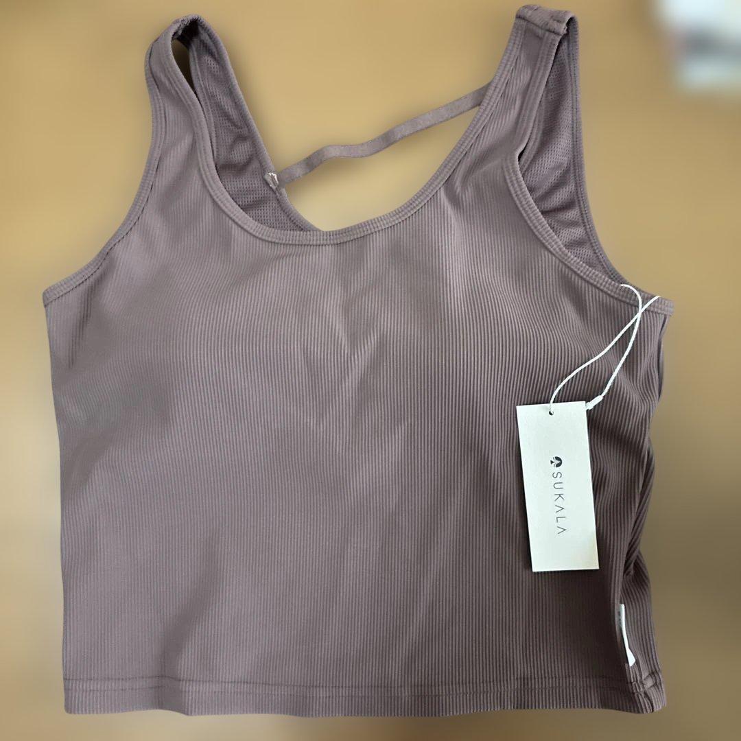 SYKALA リブタンクトップ Lサイズ モーブ　　上下セット