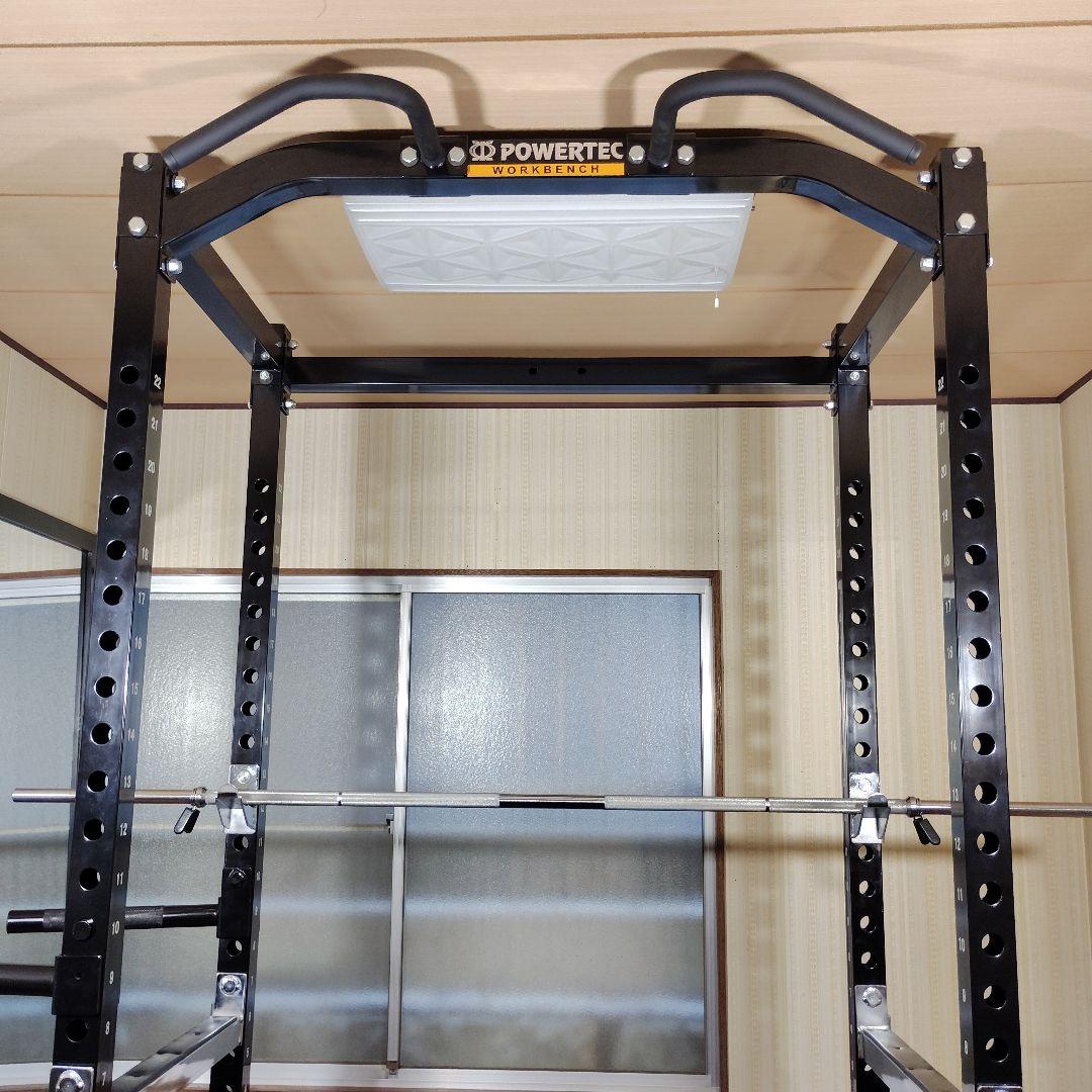 POWERTEC パワーラック ＋ バーベルバー ＋ 全身ミラー ＋ マット