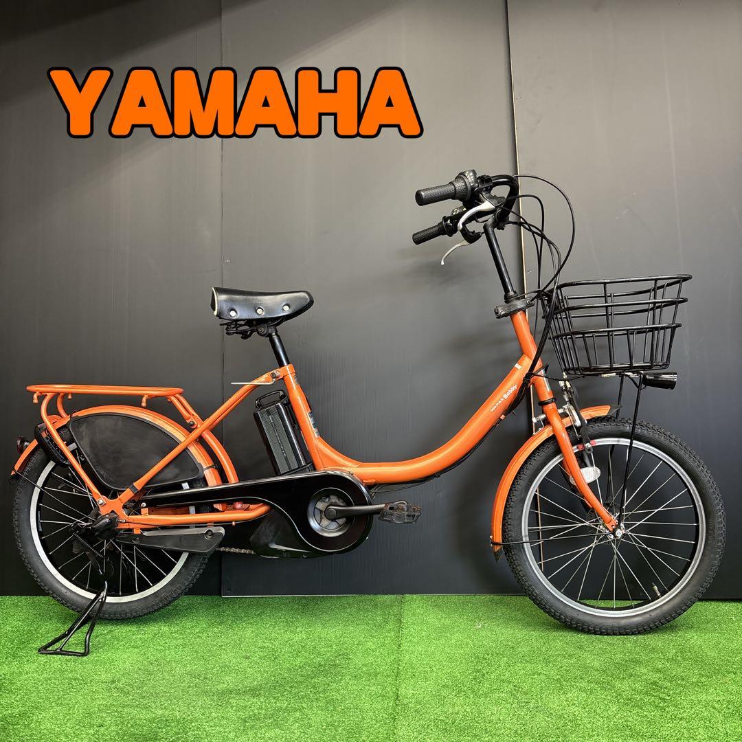 電動自転車 YAMAHA PAS Babby オレンジ 3人乗り対応　75⚫️