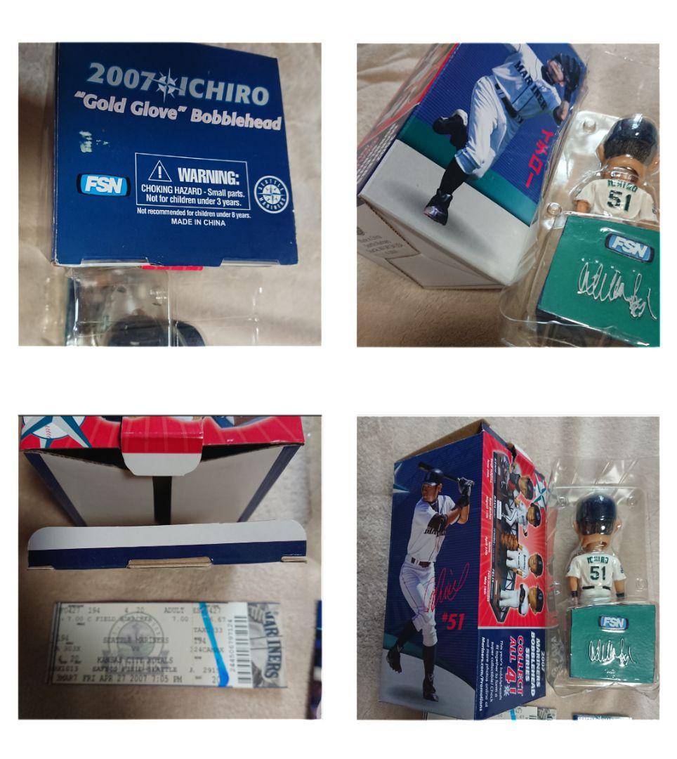 ★★イチロー 2007-09年 球場限定配布 ボブルヘッドドール 当日チケット付