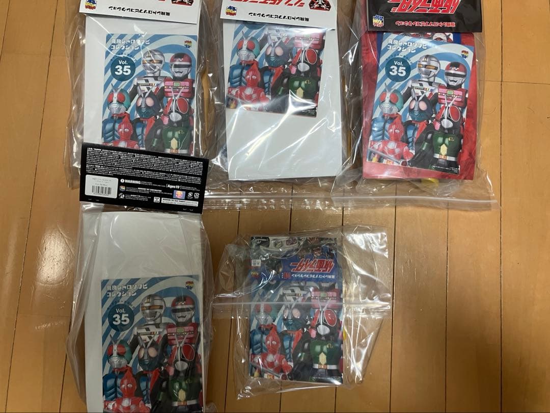 東映レトロソフビコレクション　仮面ライダー　5体セット