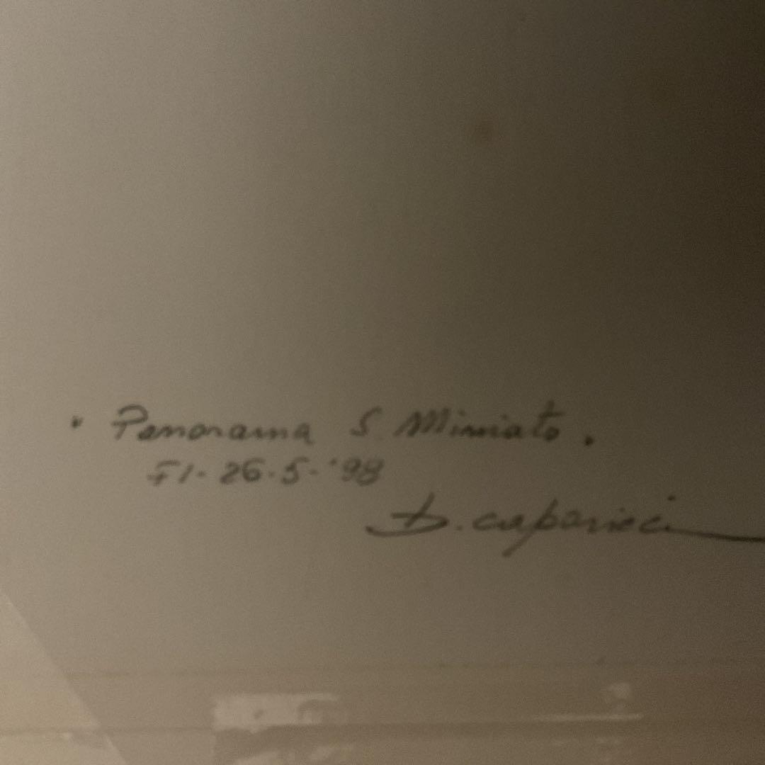 作者不詳作 木版画 風景画 額装仕立て マット付