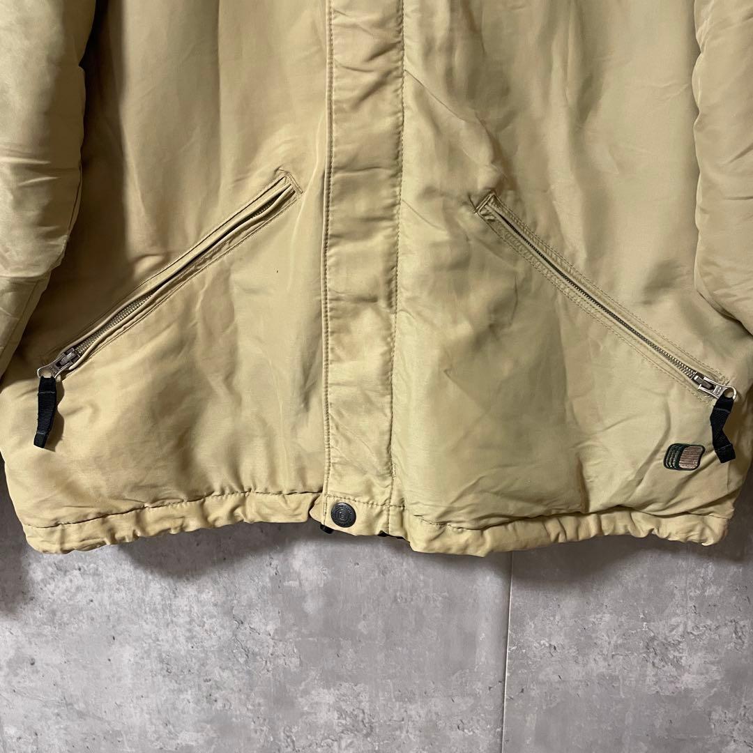 Burtonバートンスキーウェアスノーボードジャケットブルゾンベージュ刺繍ロゴ