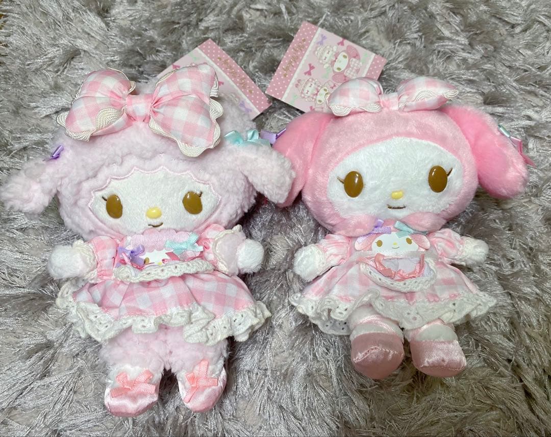 マイメロディ マスコット ぬいぐるみ リボンでおそろ　タグ付き 美品セット