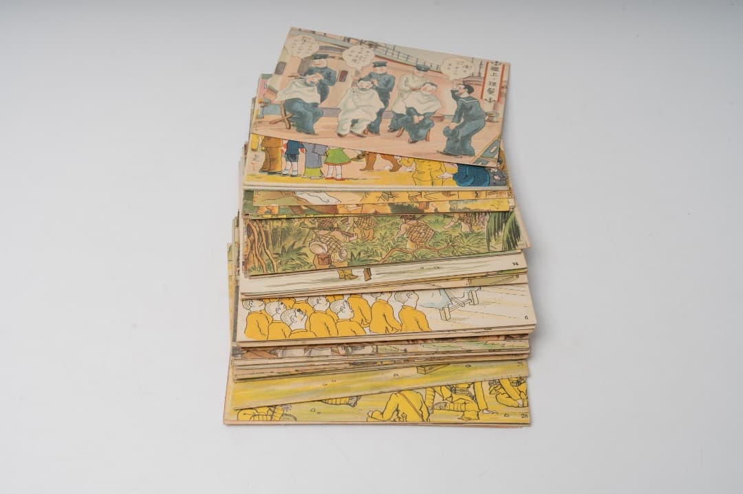 モ*ド様 郵便はがき 軍事郵便 教育漫画 戦前 昭和 レトロ セット 現状渡し