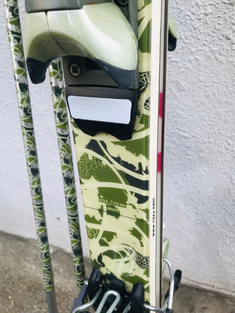 ☆レア☆roxy スキー板 150cm ＆ ビンディング ＆ ストック カモフラ