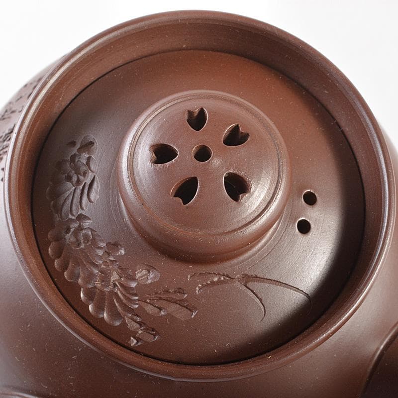 煎茶道具　萬古焼　伊藤実山作　急須　茶壷　共箱　C　R7256