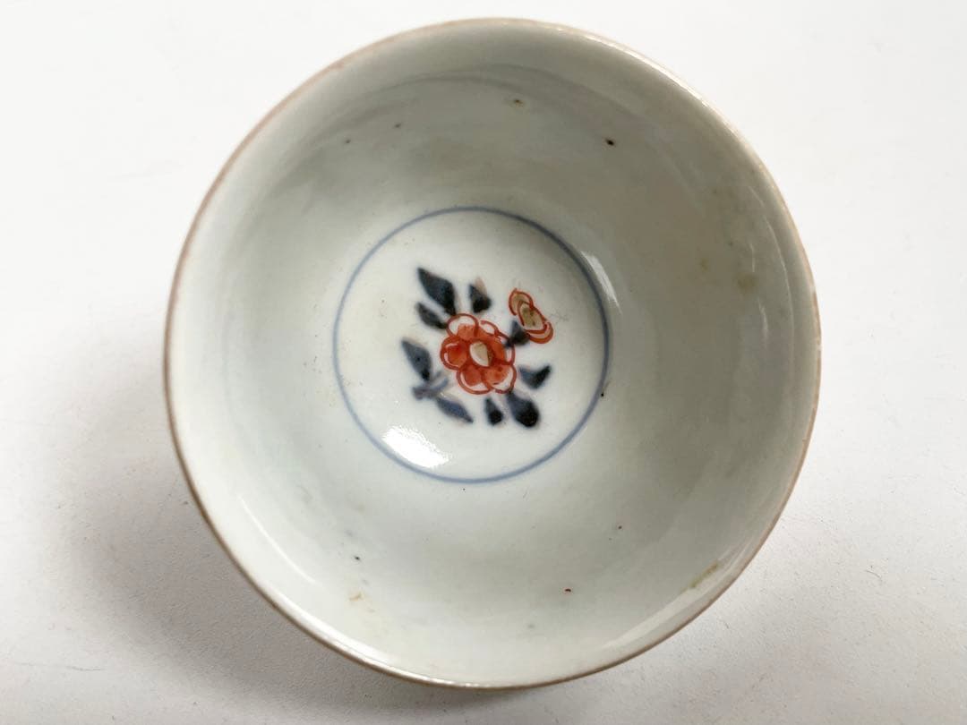 骨董　アンティーク　輸出伊万里　輸出手　金襴手　酒器　猪口　盃　カップ