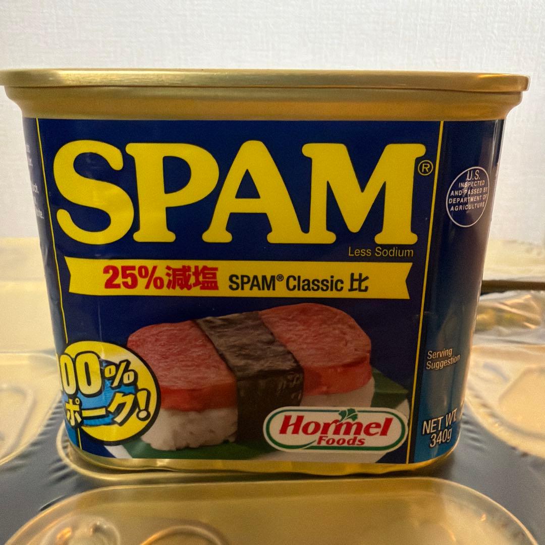 お買い得スパムランチョンミート　減塩 340g 24缶セットになります。