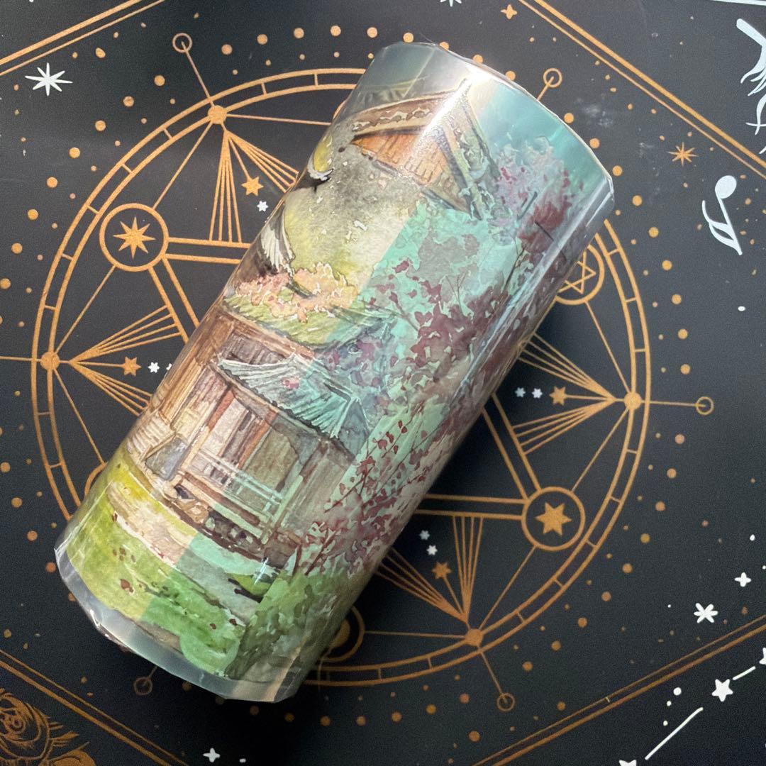 【8477】海外　マステ　5m巻売り　PETマスキングテープ　あずまや