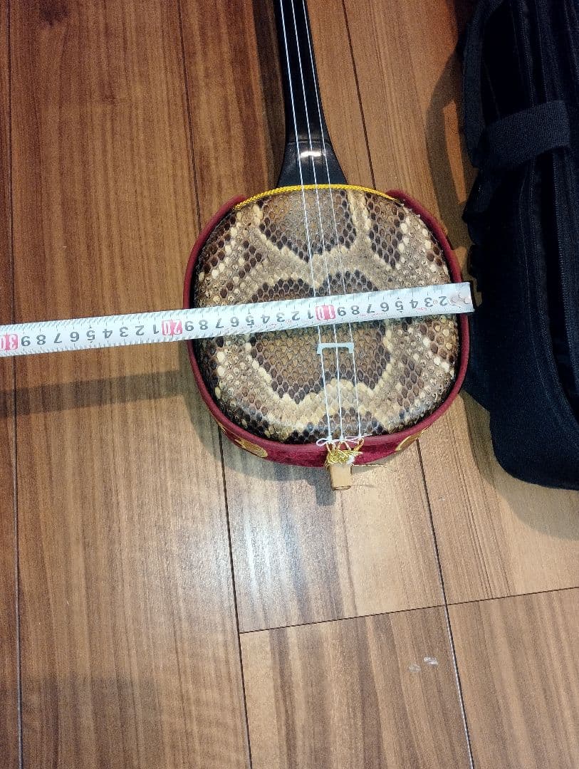沖縄三線 本皮 蛇皮 ケース付き　 　298
