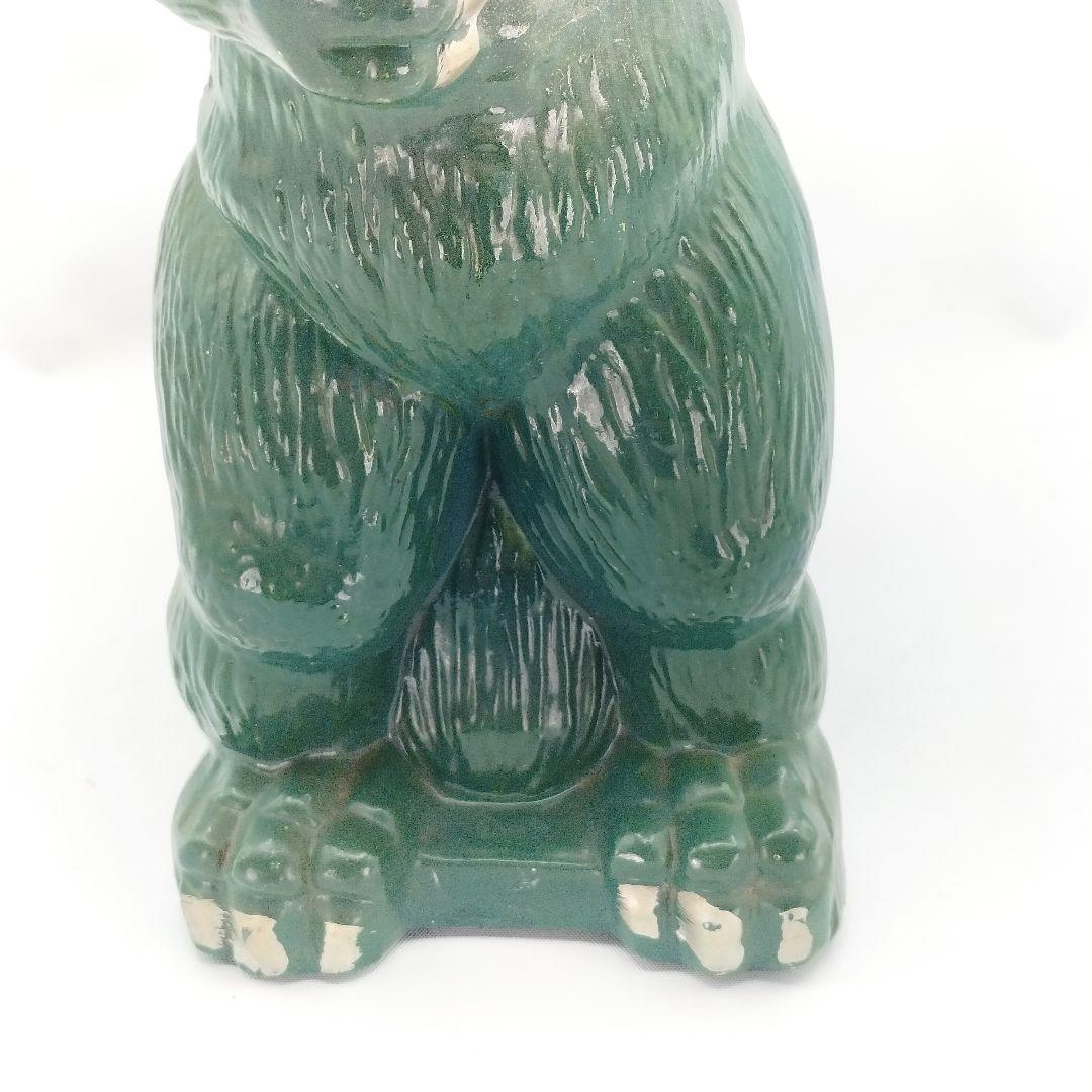 当時物 ゴジラ 陶器製 貯金箱 カラオケ マイク レトロ フィギュア 置物