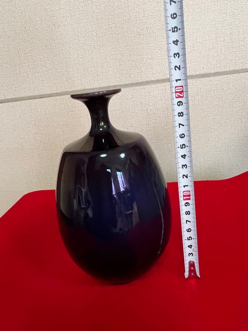 【特価】柳雨軒 三代 人間国宝 徳田八十吉（正彦銘）壺 高さ約21㎝ T258