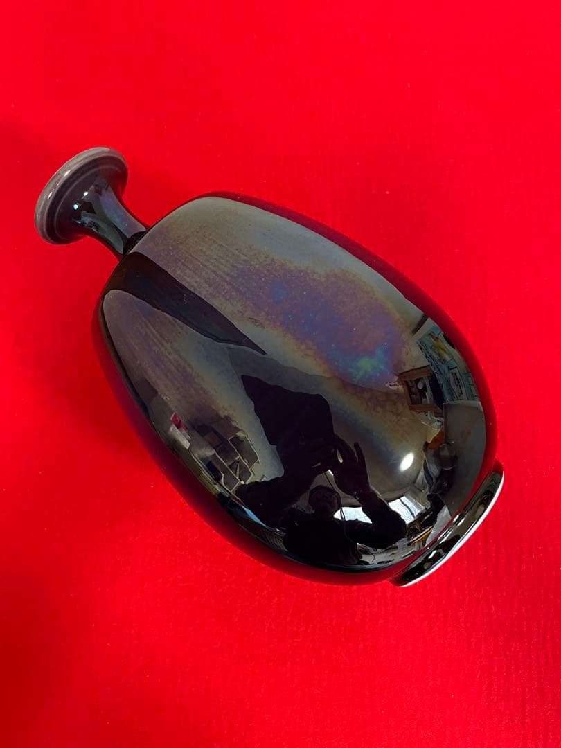 【特価】柳雨軒 三代 人間国宝 徳田八十吉（正彦銘）壺 高さ約21㎝ T258