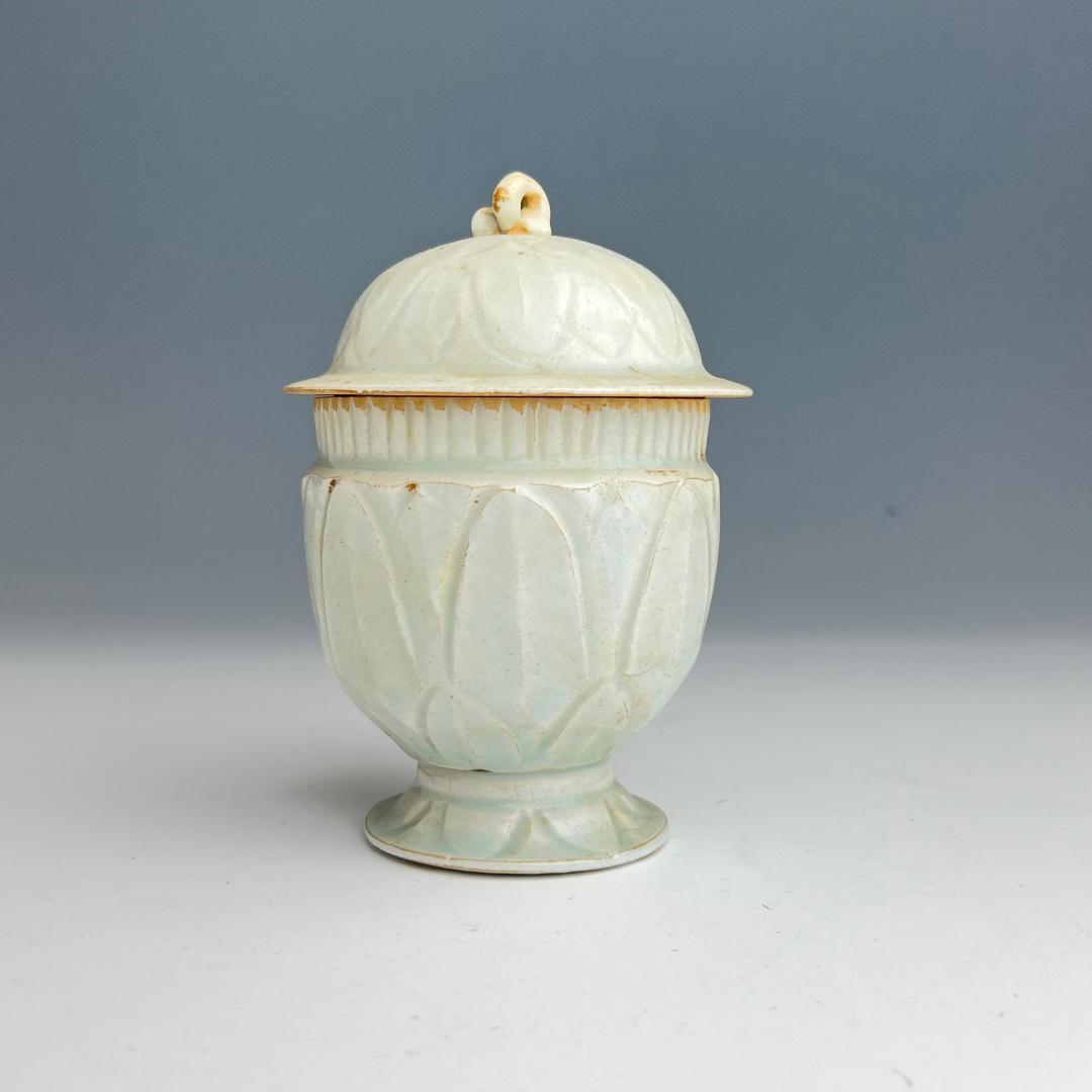 影青 青白釉蓋碗 南宋時代 景徳鎮 古玩 中国美術 唐物 擺件 611b