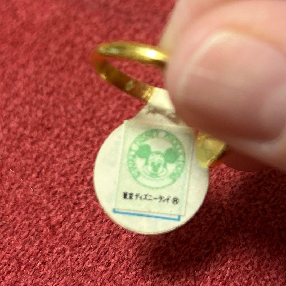 ヴィンテージ　ミッキーマウス　ゴールドリング　指輪フリーサイズ　レア