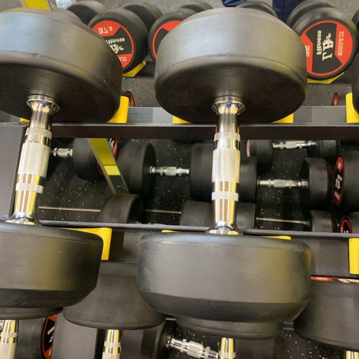 ラバーラウンドダンベル　37.5kg ２個