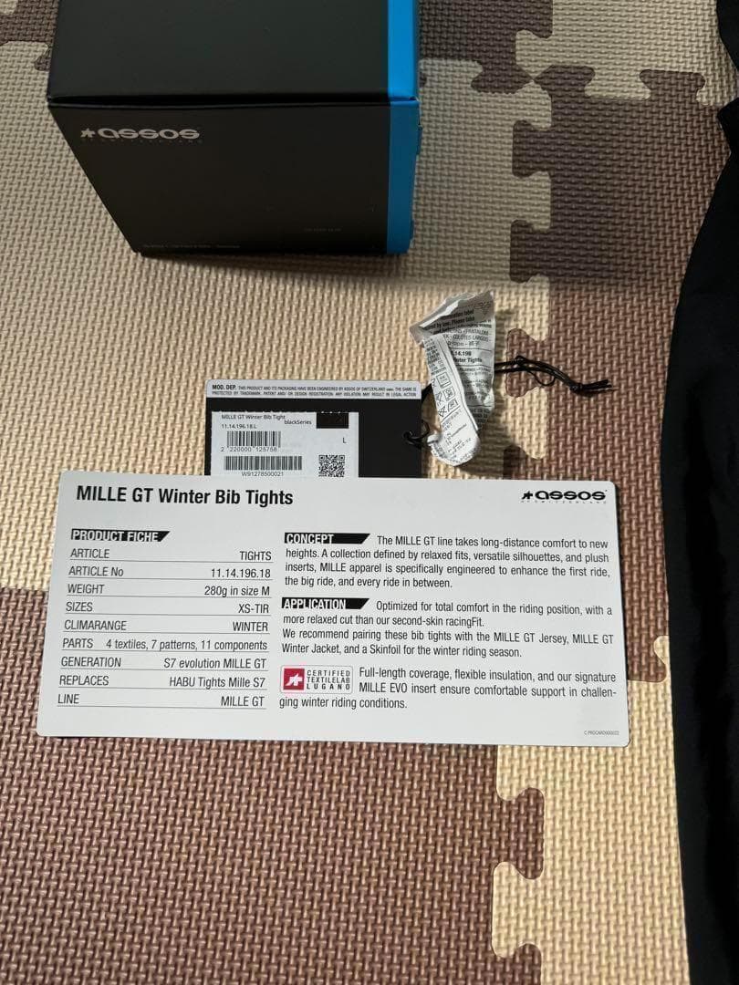 アソス L assos MILLE GT WINTER BIB TIGHTS