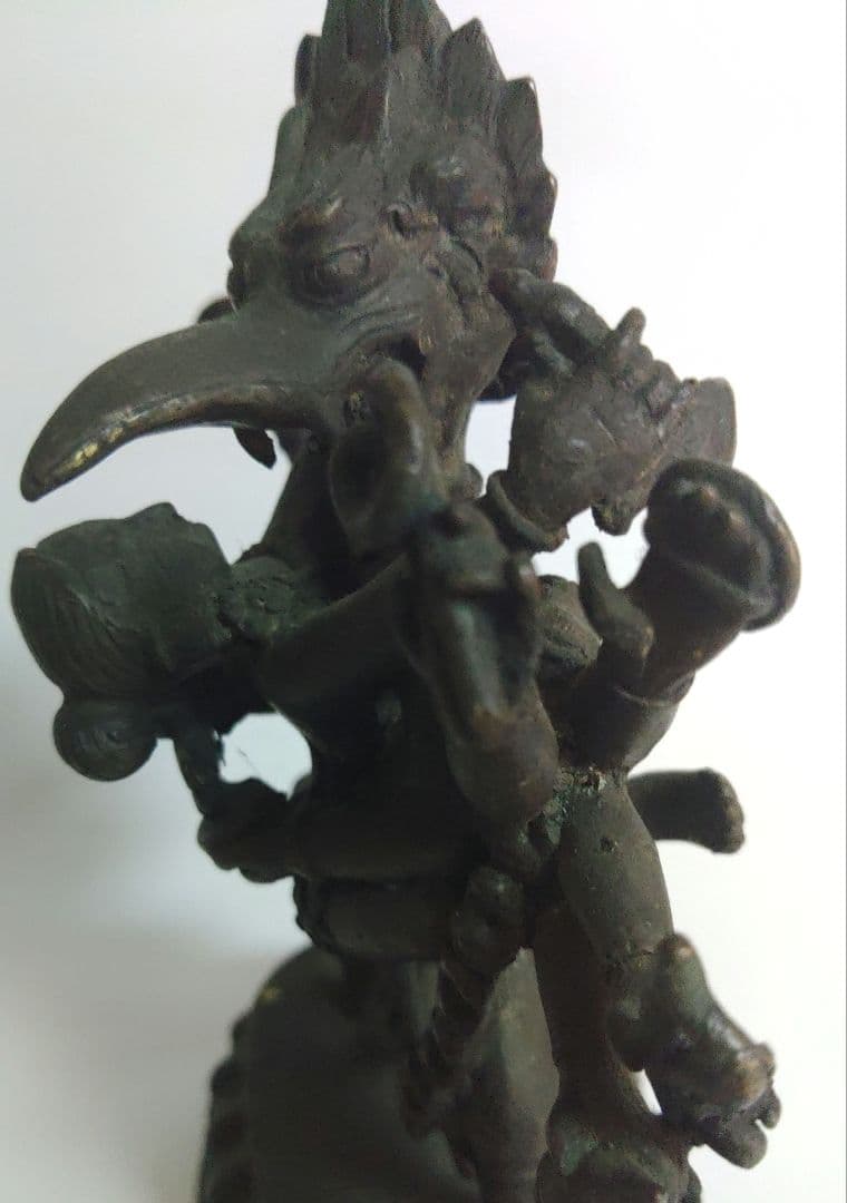 歓喜仏　チベット　仏像　銅製　エ10