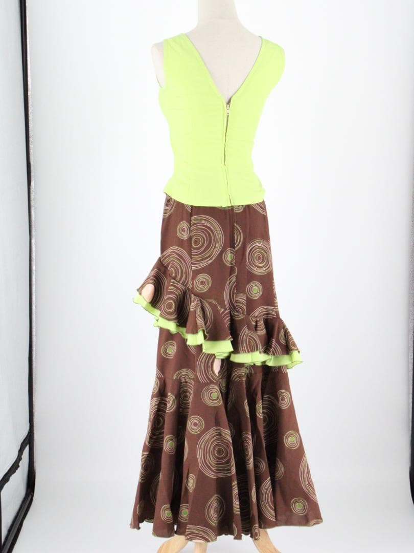 【美品 フラメンコ衣装 ツーピースセット】アトリエプリマ ブラウス ファルダ