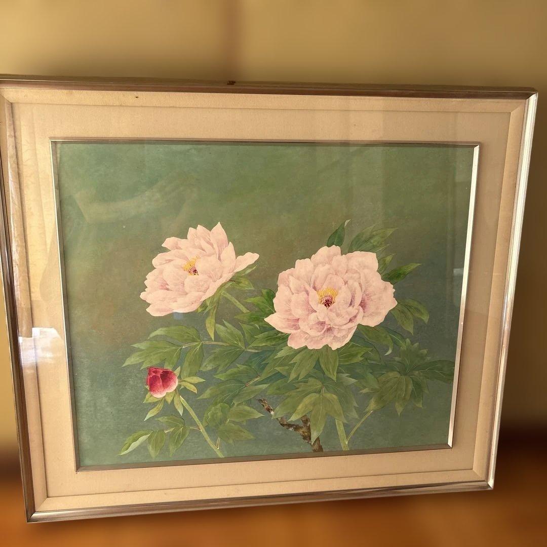 絵画　牡丹　　⚠️素人画