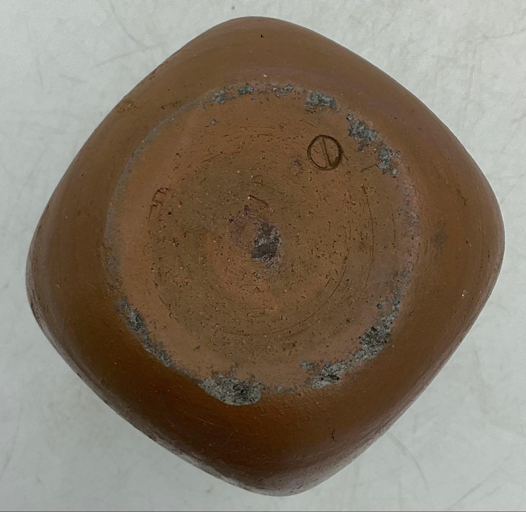 【08】★江戸時代中期　古備前焼四方徳利　コレクター放出　箱付★