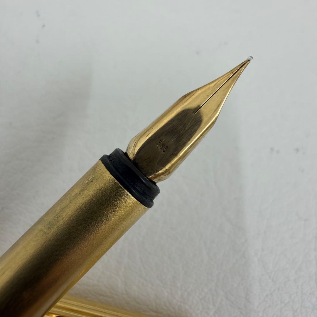 P16【万年筆】MONTBLANC モンブラン K14 ゴールド ノブレス585