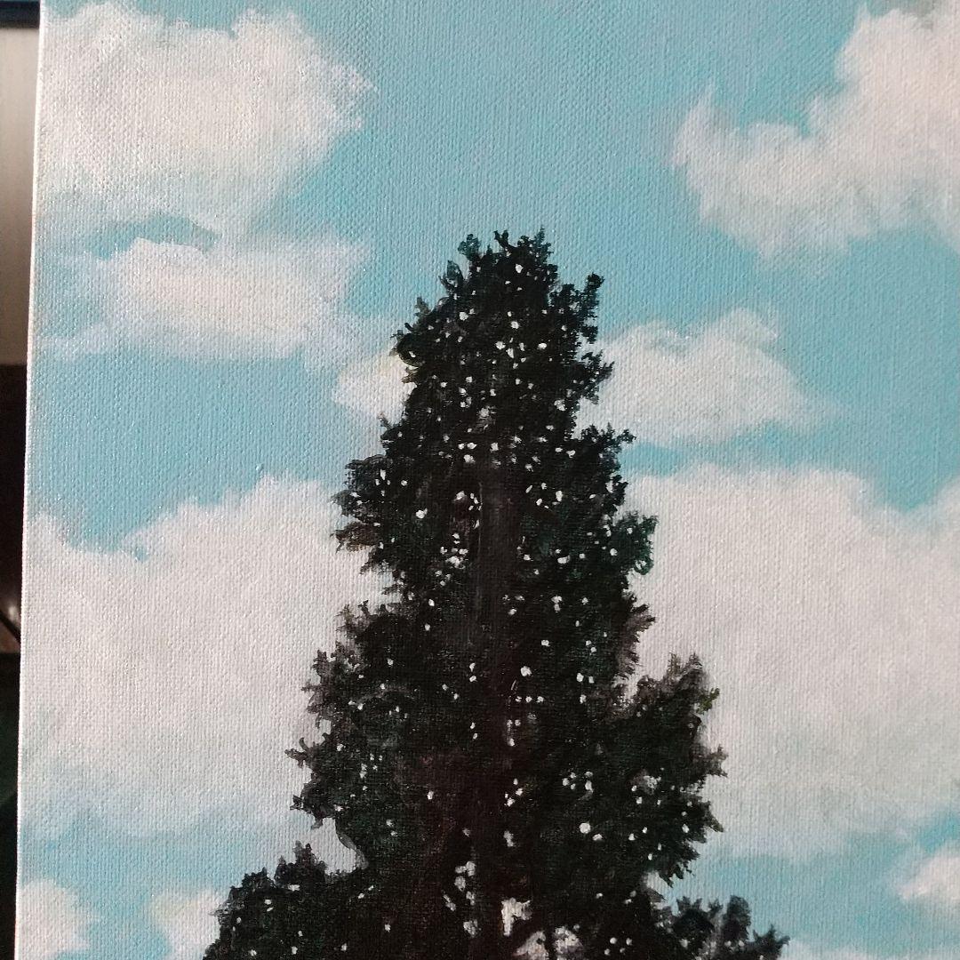 油絵 マグリット 光の帝国 模写 8号 F8 油彩画