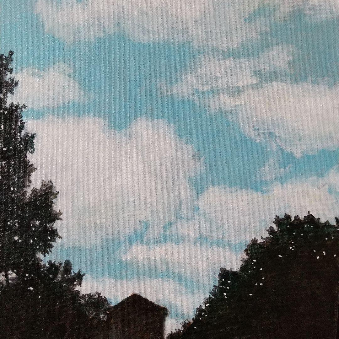 油絵 マグリット 光の帝国 模写 8号 F8 油彩画