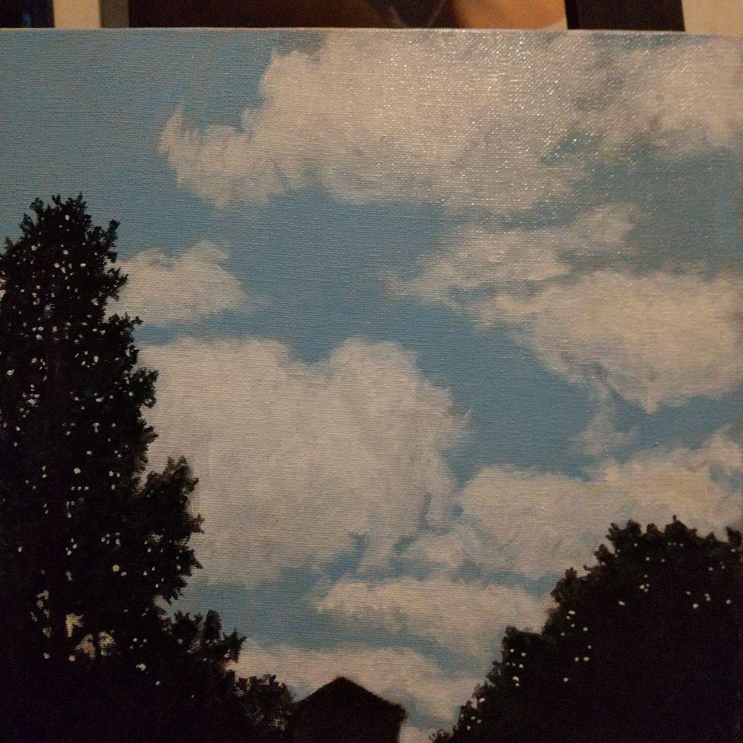 油絵 マグリット 光の帝国 模写 8号 F8 油彩画