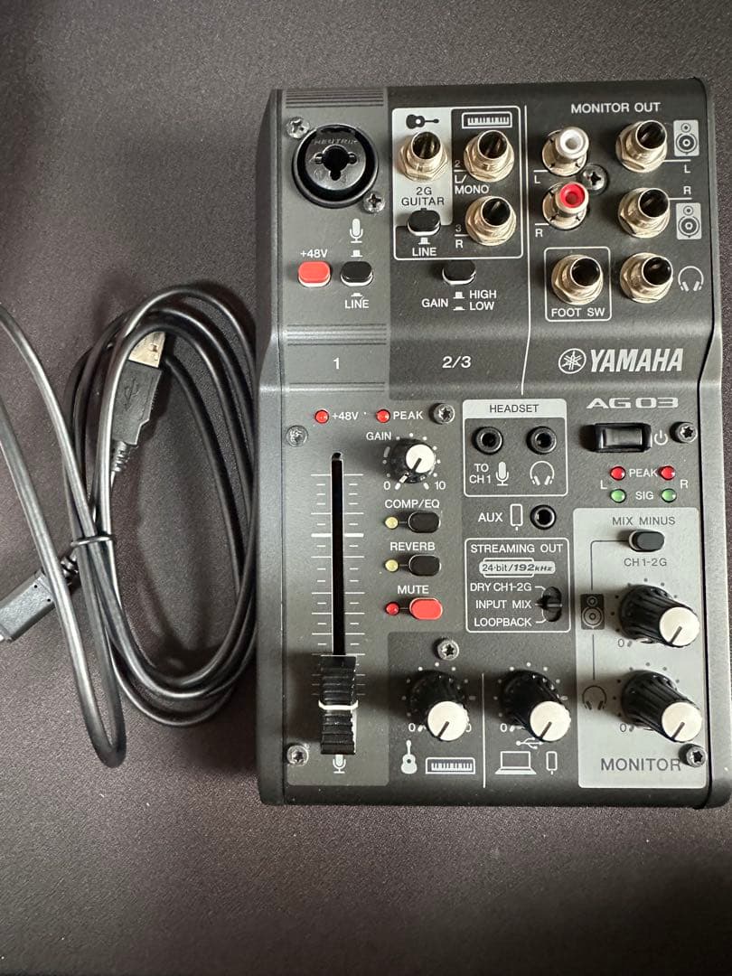 YAMAHA AG03 MK2 ライブストリーミングミキサー ブラック