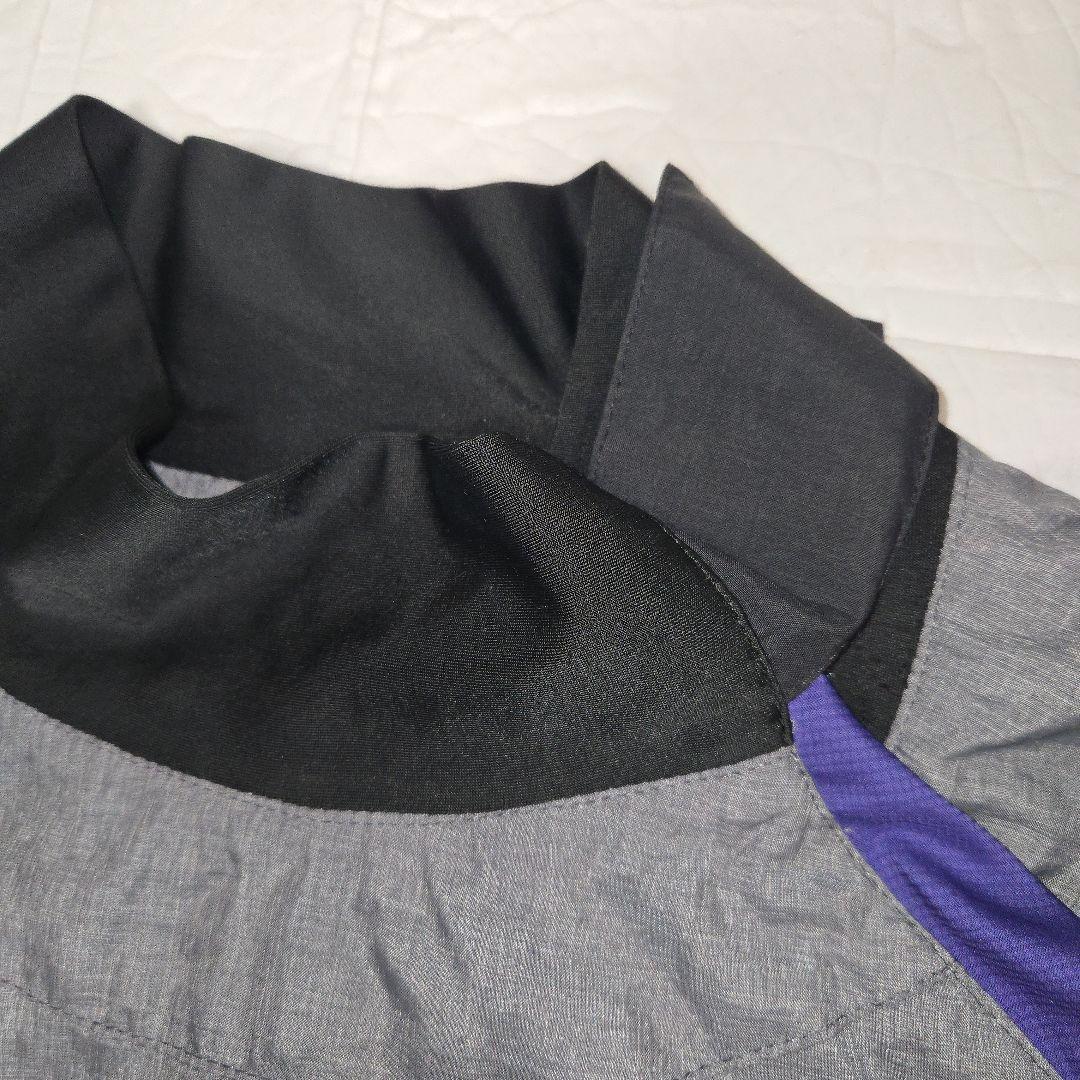 パーリーゲイツ 両面ロゴ　ナイロンジャケット　プルオーバー　グレー　 XL