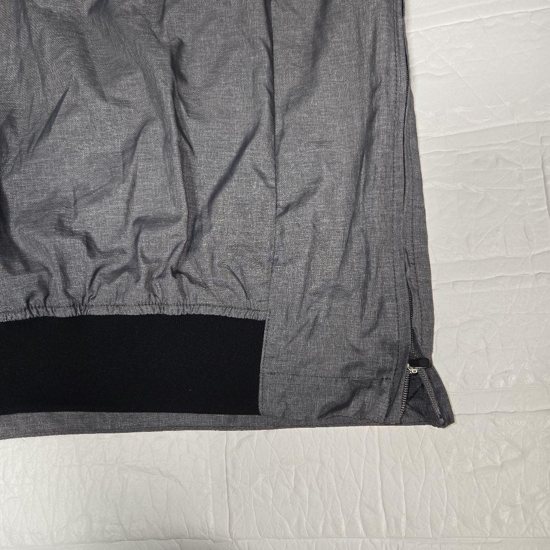 パーリーゲイツ 両面ロゴ　ナイロンジャケット　プルオーバー　グレー　 XL